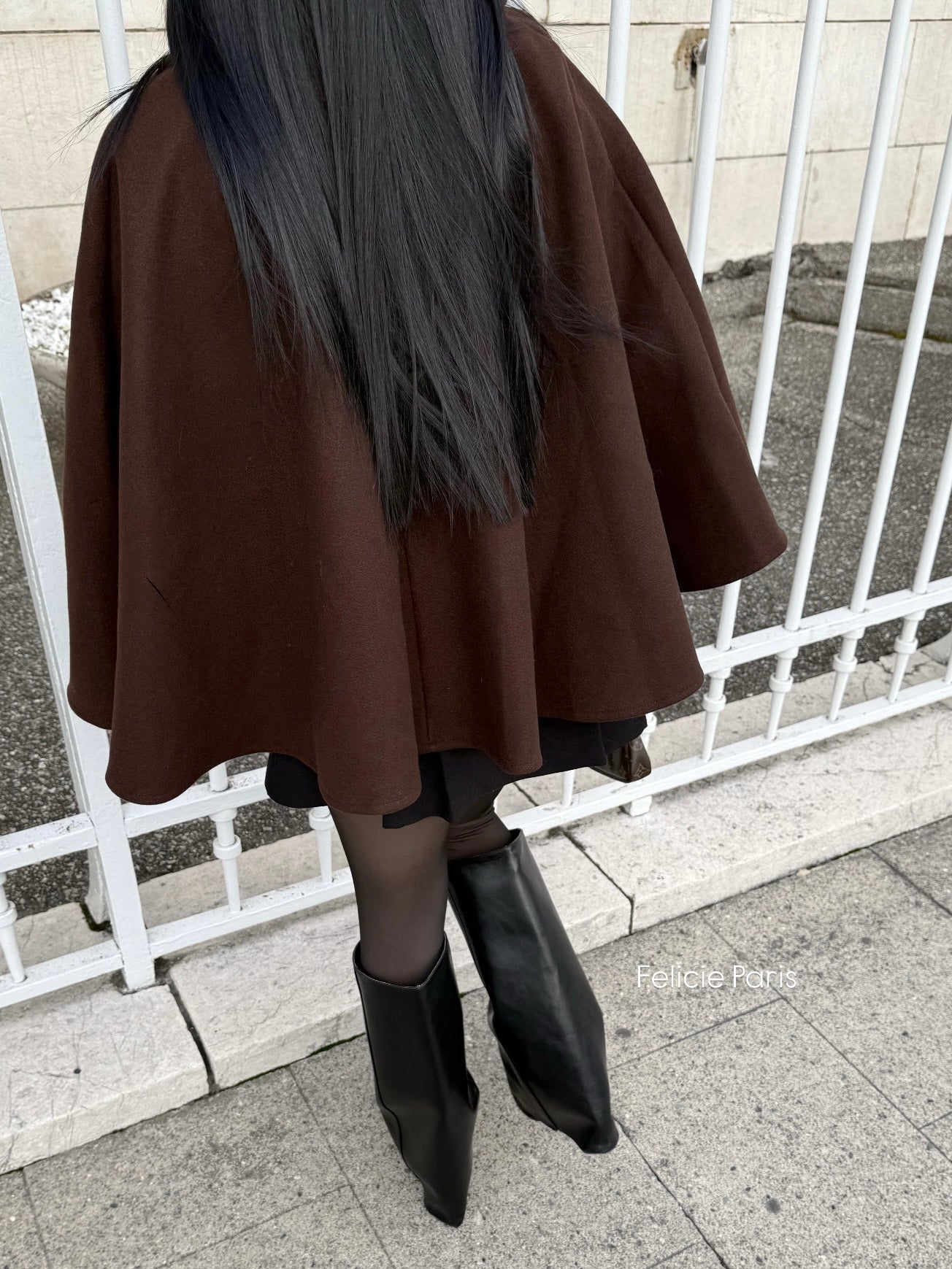 MANTEAU CAPE MARRON