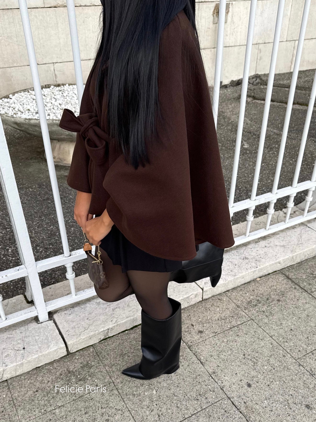 MANTEAU CAPE MARRON